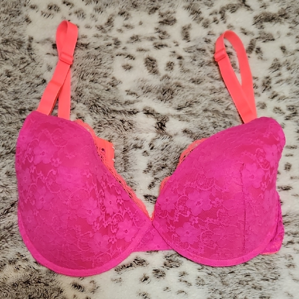 Fruit of the Loom Pink and Orange Padded Bra